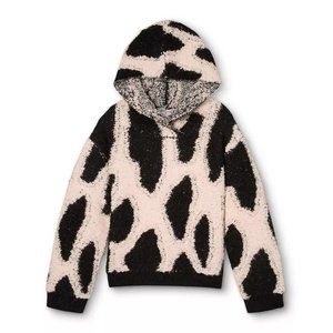 Sandy Liang x Target Leopard Print Sherpa Hooded Sweatshirt